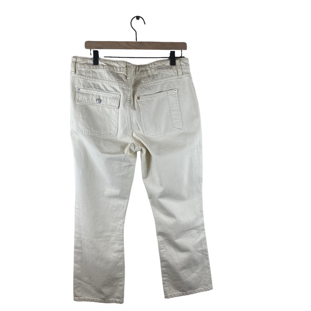 Current Elliot Cropped Boot Cut Front Patched Pockets Jeans in Wash Out Size 31 - Picture 9 of 10